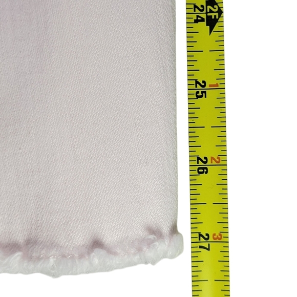 DL1961 Mara Straight Leg Jeans Size 30 29X27 Pale Pink Instasculpt Ankle Raw Hem - Picture 11 of 14